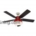 Hunter 59309 Mill Valley 52" Ceiling Fan with Light  Large  Barn Red - B06X92BMGB
